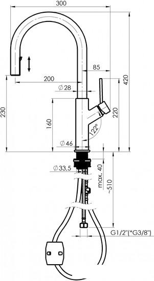 Смеситель Rubineta Bona-33 PO BO33008 - фото