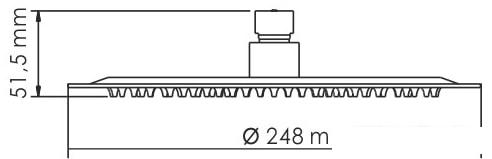 Верхний душ Wasserkraft A121 - фото