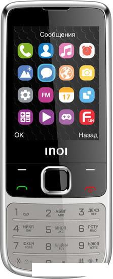 Мобильный телефон Inoi 243 (серебристый) - фото