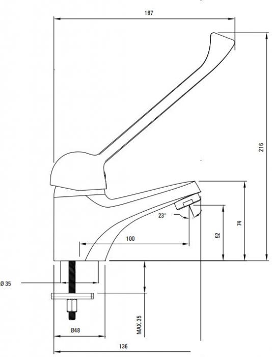 Смеситель Deante Joko Clinic BOJ 020C - фото