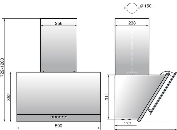 Кухонная вытяжка Elikor Рубин Stone S4 60П-700-Э4Д (перламутр) - фото