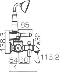 Смеситель Bravat Art F675109C-B - фото