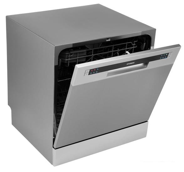 Отдельностоящая посудомоечная машина Hyundai DT503 (серебристый) - фото