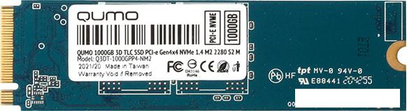 SSD QUMO Novation 3D TLC 1TB Q3DT-1000GPP4-NM2 - фото