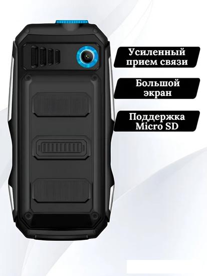 Кнопочный телефон Olmio X04 (черный/голубой) - фото