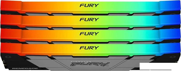 Оперативная память Kingston FURY Renegade RGB 4x8ГБ DDR4 3200 МГц KF432C16RB2AK4/32 - фото