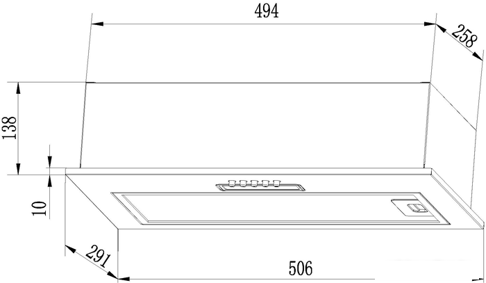 Кухонная вытяжка LEX GS Bloc Light 600 (белый) - фото