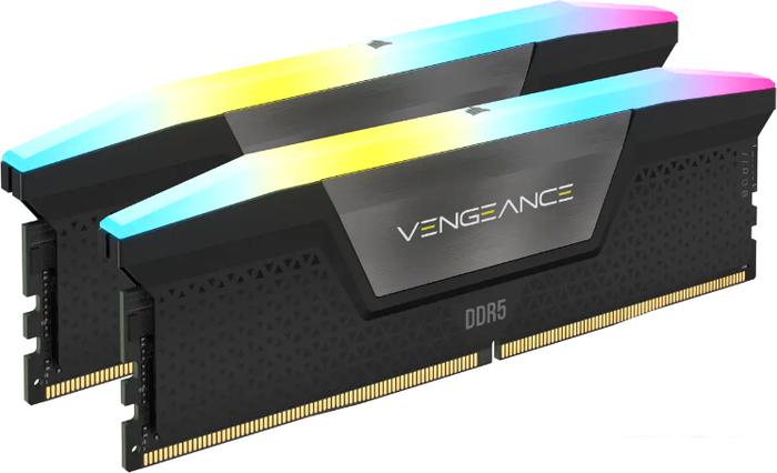 Оперативная память Corsair Vengeance RGB 2x32ГБ DDR5 6000 МГц CMH64GX5M2B6000C40 - фото