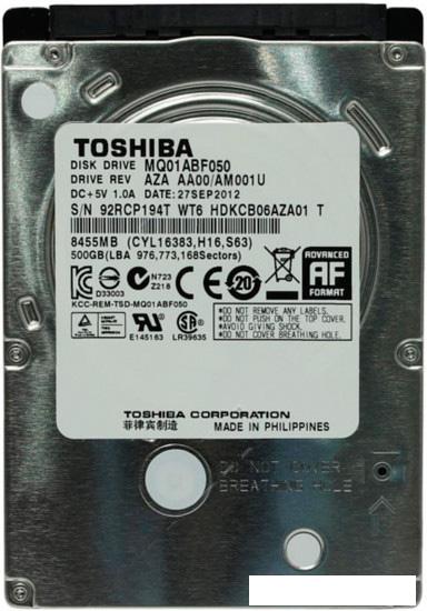 Жесткий диск Toshiba MQ01ABF 500GB (MQ01ABF050) - фото