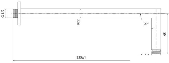 Держатель верхнего душа IDDIS Built-in Shower 001SB33i61 - фото