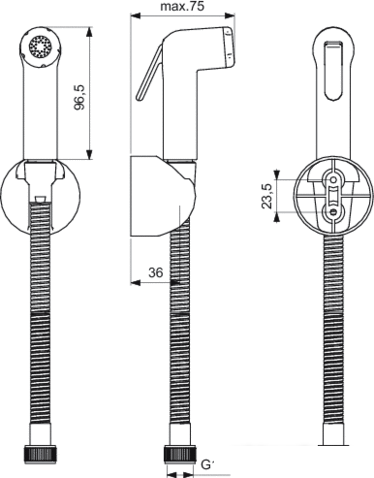 Душевая лейка Ideal Standard Idealspray Eco B0595AA (хром) - фото