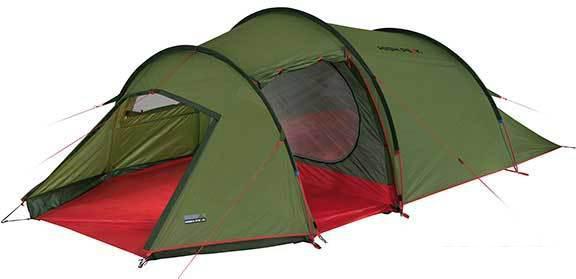 Треккинговая палатка High Peak Falcon 3 LW (Pesto/красный) - фото
