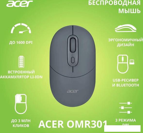 Мышь Acer OMR301 (черный) - фото