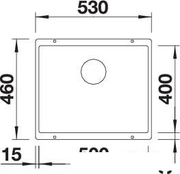Кухонная мойка Blanco Subline 500-U (белый) - фото