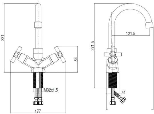 Смеситель Voda Dive DV26 - фото