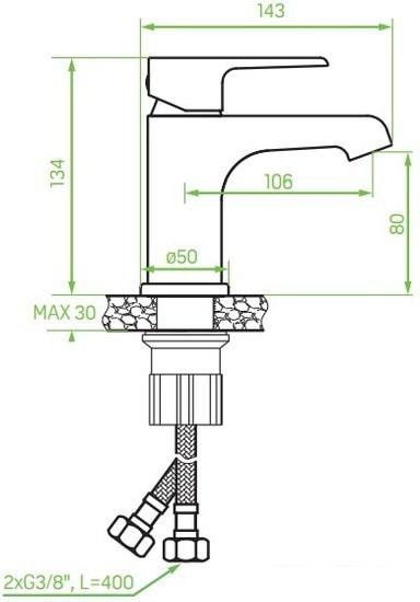 Смеситель Laveo Largo BAH 022D - фото