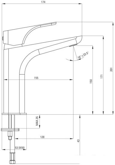 Смеситель Deante Hiacynt Nero BQH 021M - фото