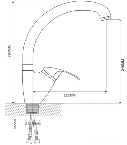 Смеситель Ekko E41021 - фото