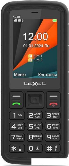 Кнопочный телефон TeXet TM-524R (черный) - фото