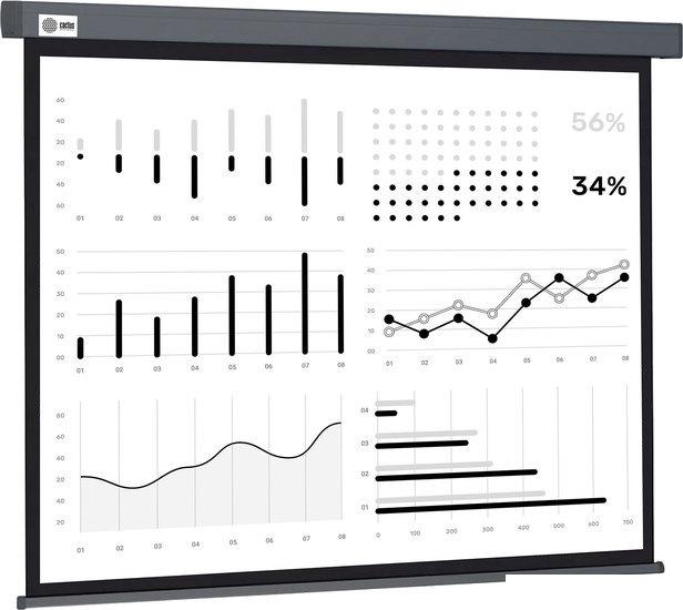 Проекционный экран CACTUS Wallscreen 180x180 CS-PSW-180X180-SG - фото