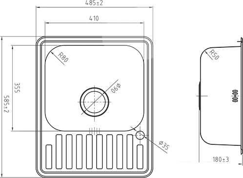 Кухонная мойка IDDIS Strit STR58SLi77 - фото