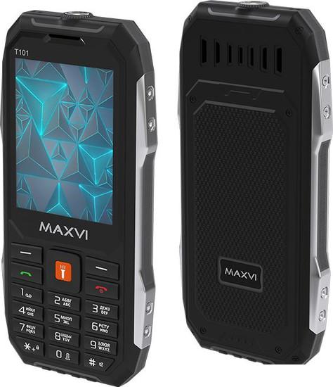 Кнопочный телефон Maxvi T101 (черный) - фото