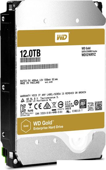 Жесткий диск WD Gold 12TB WD121KRYZ - фото