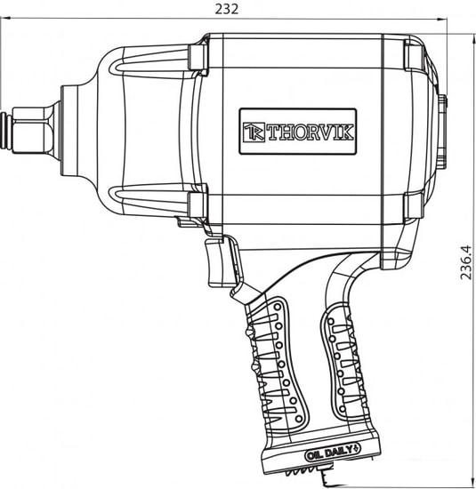Пневматический гайковерт Thorvik AIW3416 - фото