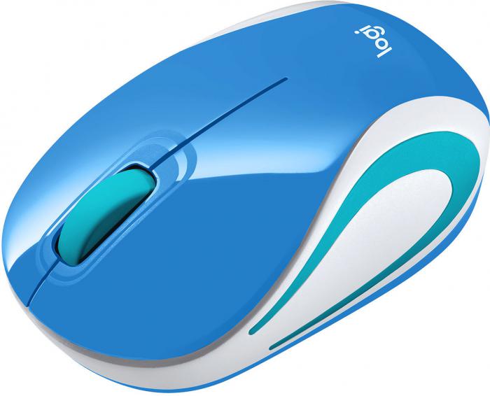 Мышь Logitech M187 (голубой) - фото