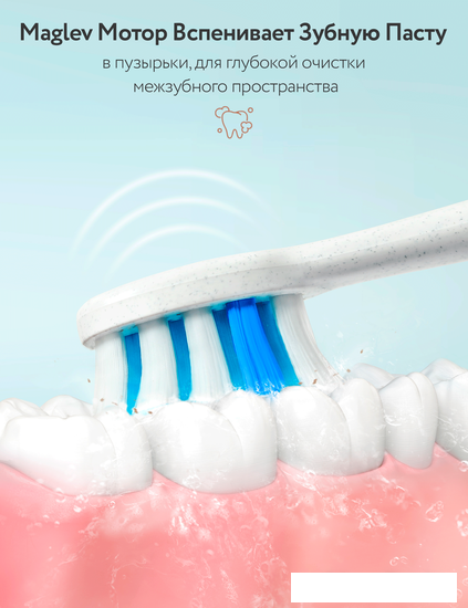 Электрическая зубная щетка Fairywill P11 (белый, 8 насадок) - фото