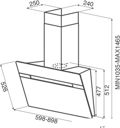 Кухонная вытяжка Jetair Viki BL 60 A PRF0111475B - фото