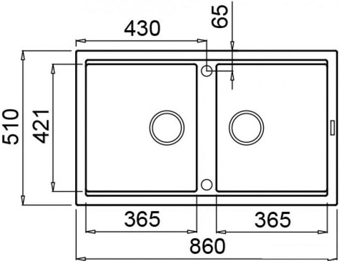 Кухонная мойка Elleci Best 450 White K96 - фото