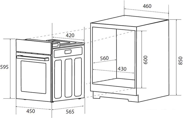 Электрический духовой шкаф ZUGEL ZOE452W - фото