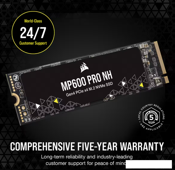 SSD Corsair MP600 PRO NH 1TB CSSD-F2000GBMP600PNH - фото