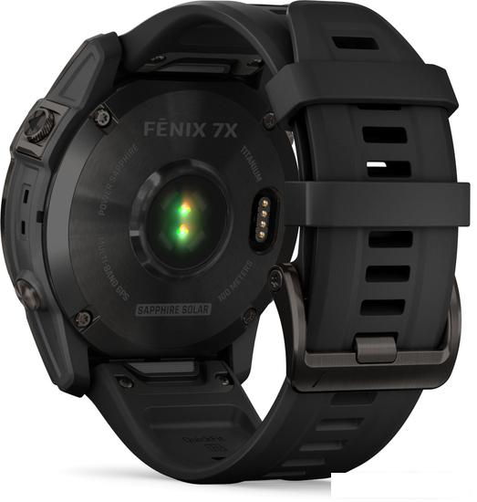 Умные часы Garmin Fenix 7X Sapphire Solar 51 мм (серый карбон/черный) - фото
