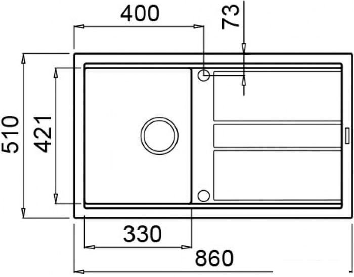 Кухонная мойка Elleci Best 400 White K96 - фото