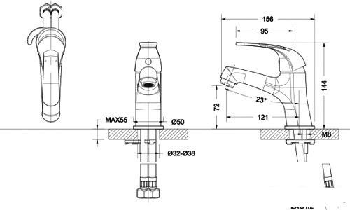 Смеситель Bravat Fit F1135188CP - фото