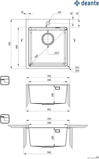 Кухонная мойка Deante ZPO 010A - фото