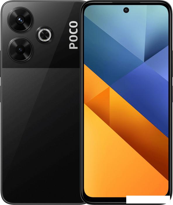 Смартфон POCO M6 6GB/128GB с NFC международная версия (черный) - фото