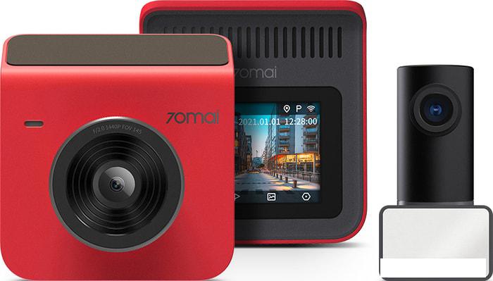 Автомобильный видеорегистратор 70mai Dash Cam A400 + камера заднего вида RC09 (красный) - фото