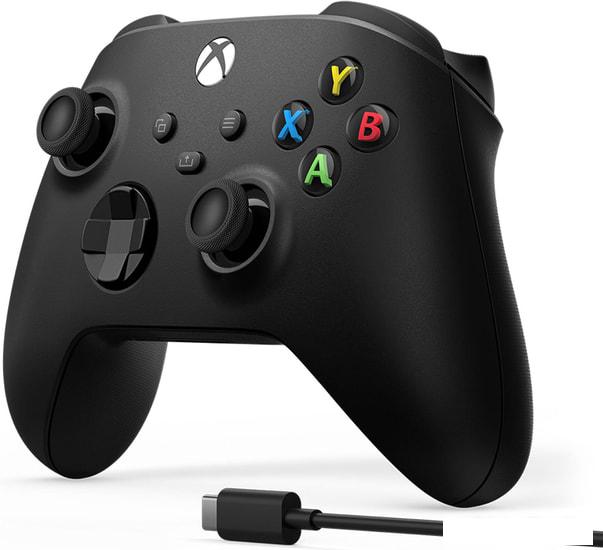 Геймпад Microsoft Xbox + USB-C кабель (черный) - фото