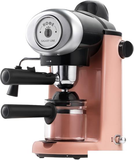 Рожковая бойлерная кофеварка Galaxy Line GL0755 (коралловый) - фото