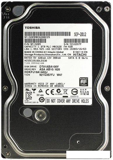 Жесткий диск Toshiba DT01ABA V 1TB DT01ABA100V - фото