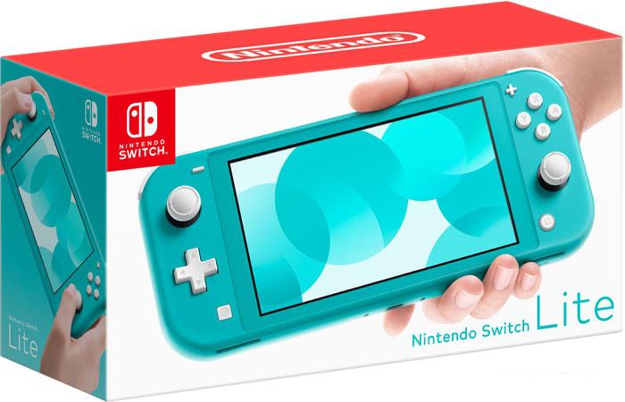 Игровая приставка Nintendo Switch Lite (бирюзовый) - фото
