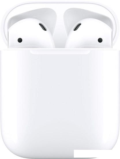 Наушники Apple AirPods 2 в зарядном футляре - фото