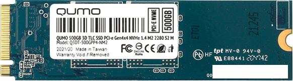 SSD QUMO Novation 3D TLC 500GB Q3DT-500GPP4-NM2 - фото