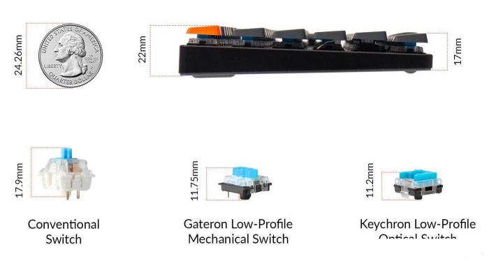 Клавиатура Keychron K5 SE RGB K5SE-E3-RU (Keychron Low Profile Optical Brown) - фото