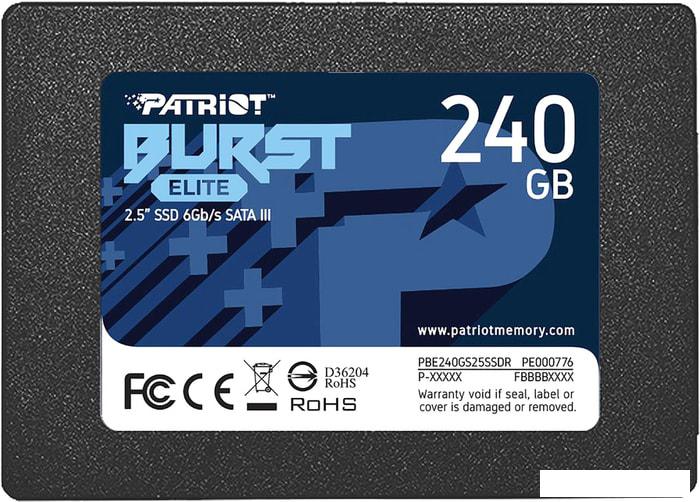 SSD Patriot Burst Elite 240GB PBE240GS25SSDR - фото