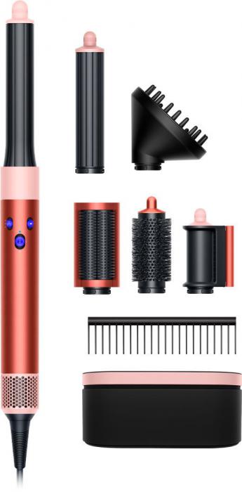 Фен-стайлер Dyson Airwrap Complete Long Volumise 581840-01 (евровилка, клубнично-бронзовый/розовый румянец) - фото