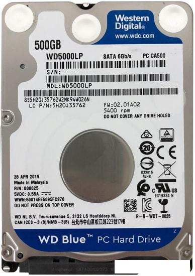 Жесткий диск WD Blue 500GB WD5000LPZX - фото